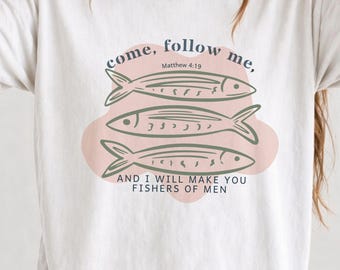 Fishers Of Men Png, Matthew 4:19 Sardine Line Art | Christian Sublimation | Digital File