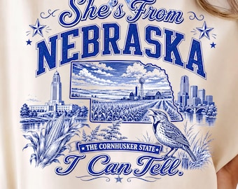 Nebraska Shirt Png, Cornhusker State Sublimation Art | Cornfields, Windmill, Capitol Dome