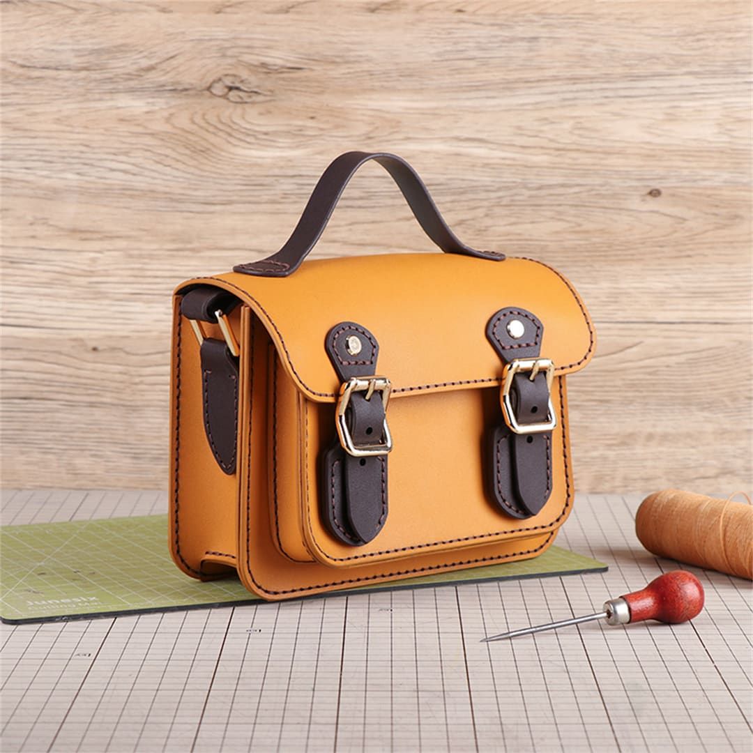 DIY Genuine Leather Bag Kit With Tutorial Video Cute Christmas Gift Etsy