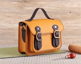 DIY Genuine Leather Bag Kit with Tutorial video Cute Christmas Gift