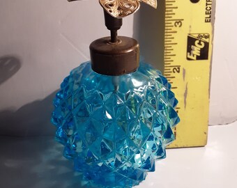 Vintage Irving W. Rice Aqua Blue Vanity Perfume Atomizer Bottle - Etsy