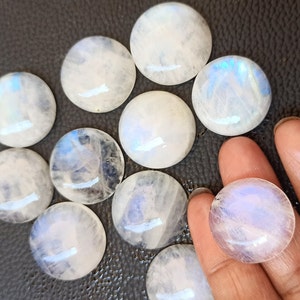 Natural  Blue flashy Rainbow Moonstone Cabochon Wholesale Gemstones, All Sizes Available  Calibrated Sizes 5mm to 30 mm