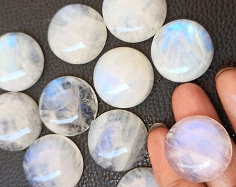 Natural  Blue flashy Rainbow Moonstone Cabochon Wholesale Gemstones, All Sizes Available  Calibrated Sizes 5mm to 30 mm