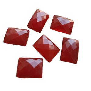 AAA naturlig röd onyx fasetterad rektangulär form platt baksida cabochon grossist ädelstenar, alla storlekar tillgängliga 4x6 till 20 x 30 MM