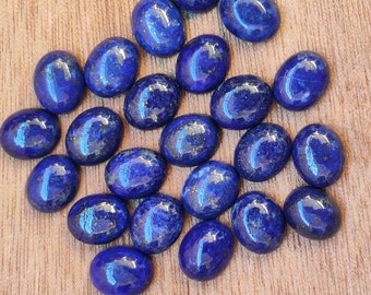 AAA Natural Lapis Lazuli Oval Cabochon, Flatback Lapis Lazuli, Calibrated Size Loose Gemstone, Size Available 4x6 MM to 20x30 MM
