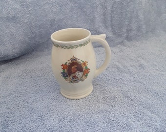 Presentation Commemorative Planished Effect Rare Commemorative Art Deco Coventry Crest Pint Tankard 1937 Coronation King George VI