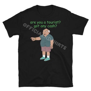 Camiseta de dibujos animados para adultos divertida de un turista brasileño que va a Brasil con amigos sonrientes