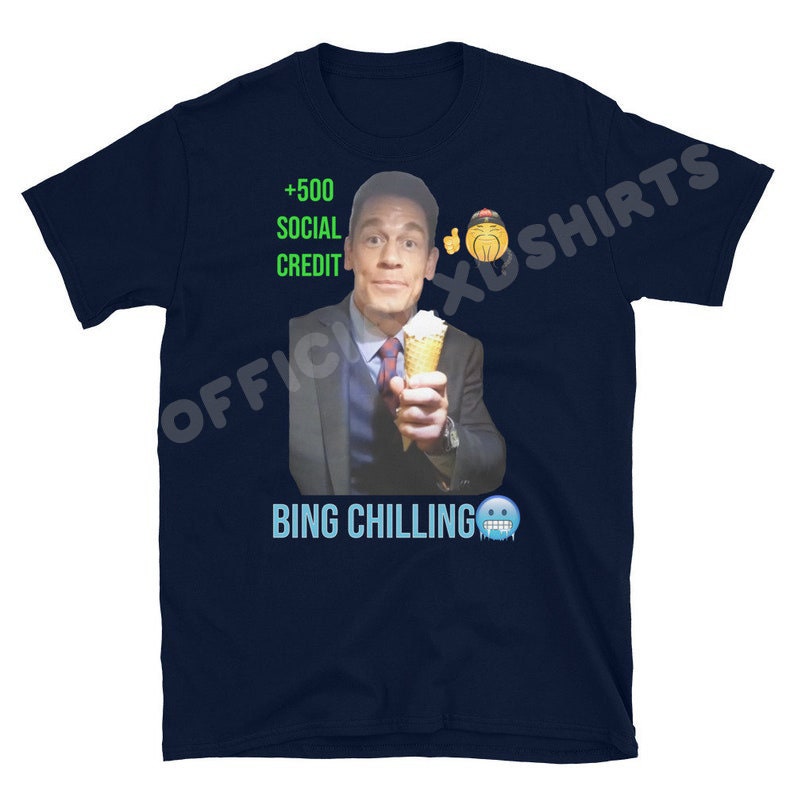 Bing Chilling John Cena Chinese Funny Meme Tshirt Etsy UK