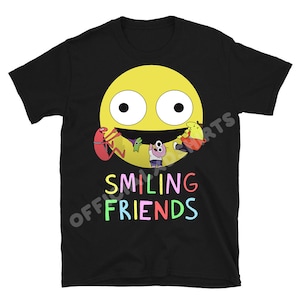 Lächelnde Freunde Komödie Lustiges Erwachsenen Cartoon Show T-Shirt