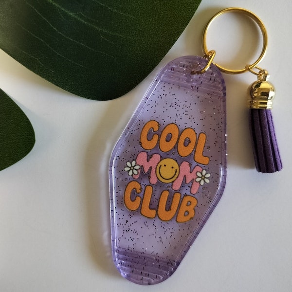 Cool Mom Club Keychain | Motel Keychain | Vintage Keychain