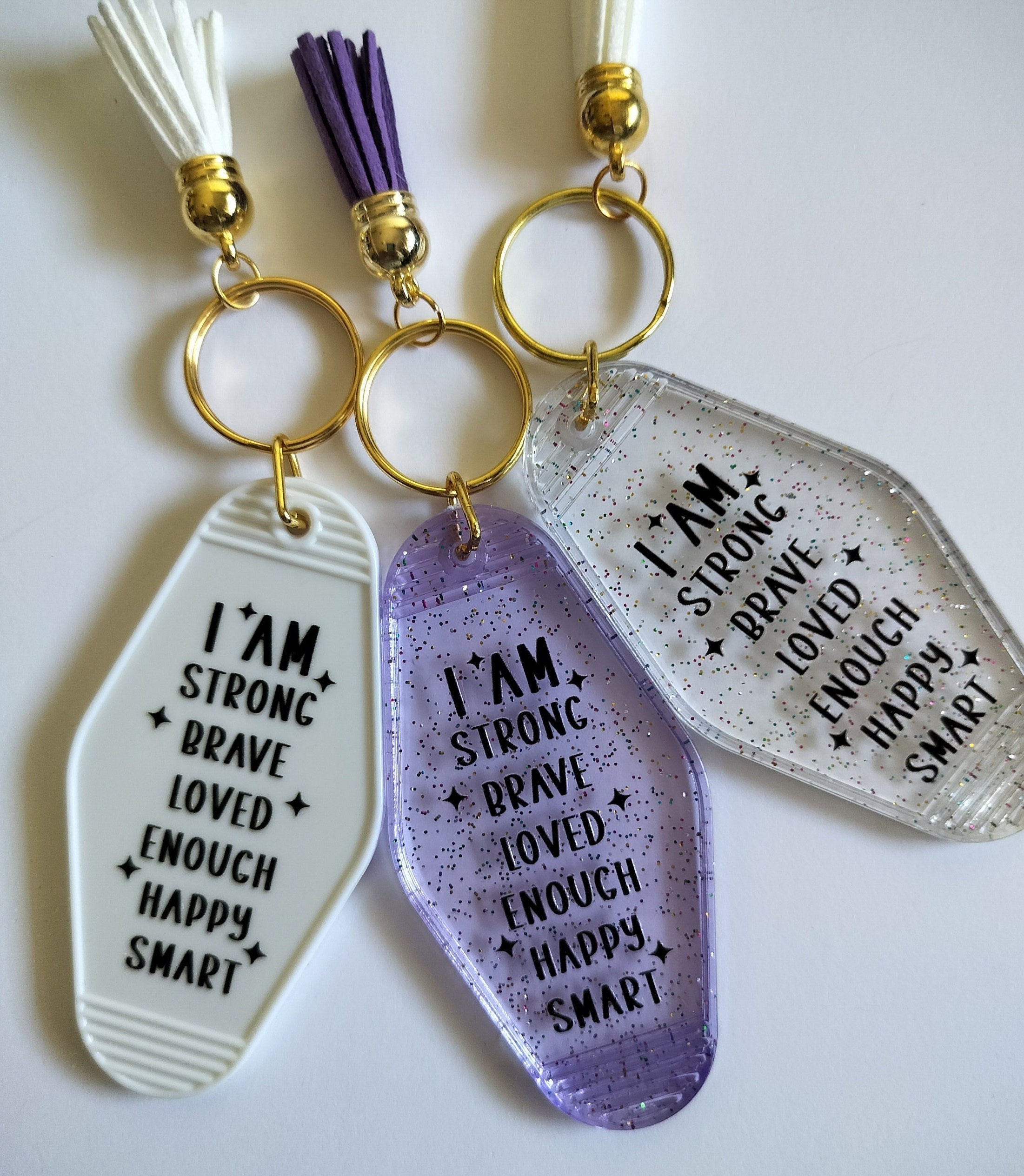 Posotive Keychains Self Affirmation Motel Keychain | Positive Affirmation Keychain | Self ...
