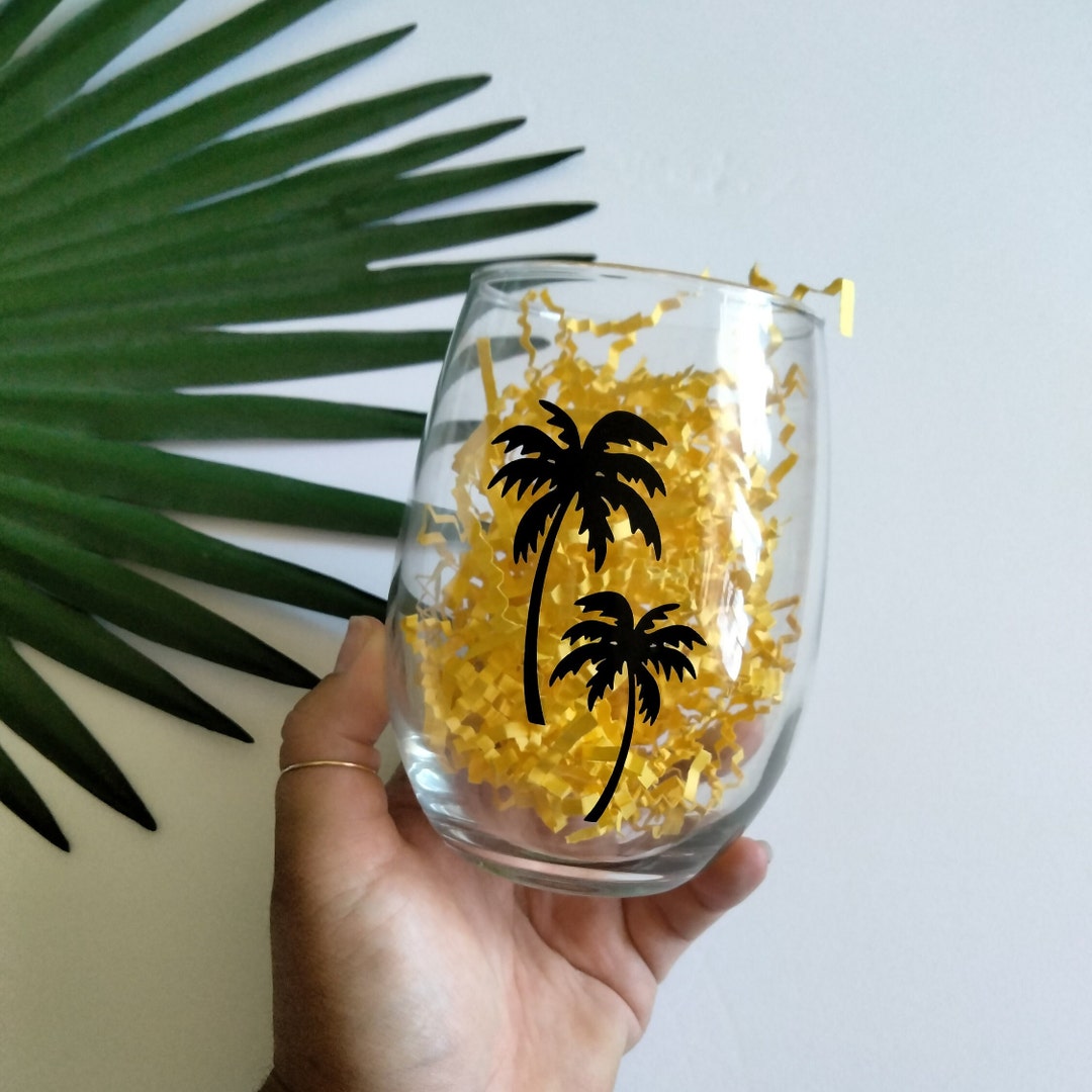 Palm Tree Wine Cup Etsy