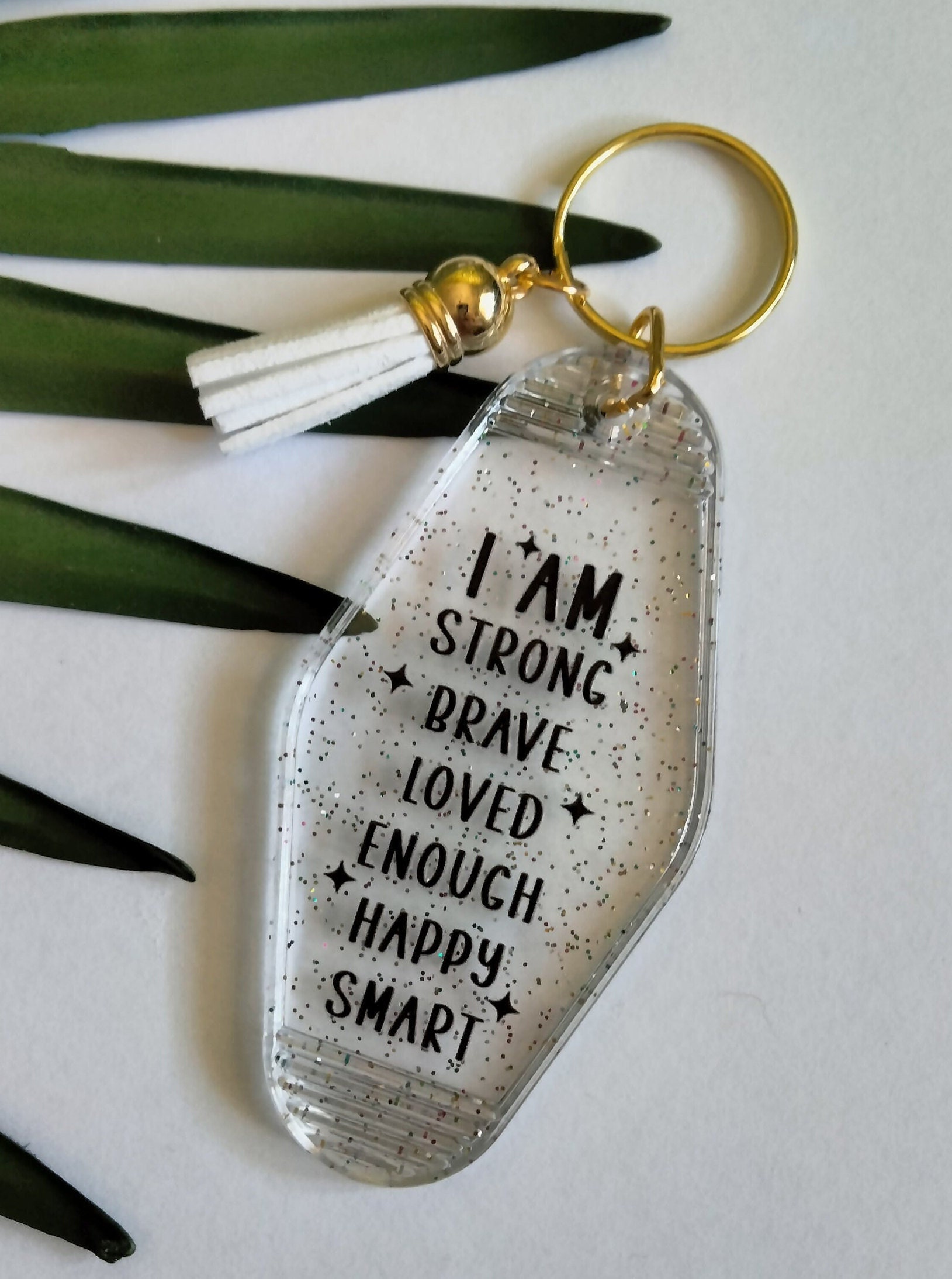 Posotive Keychains Self Affirmation Motel Keychain | Positive Affirmation Keychain | Self ...