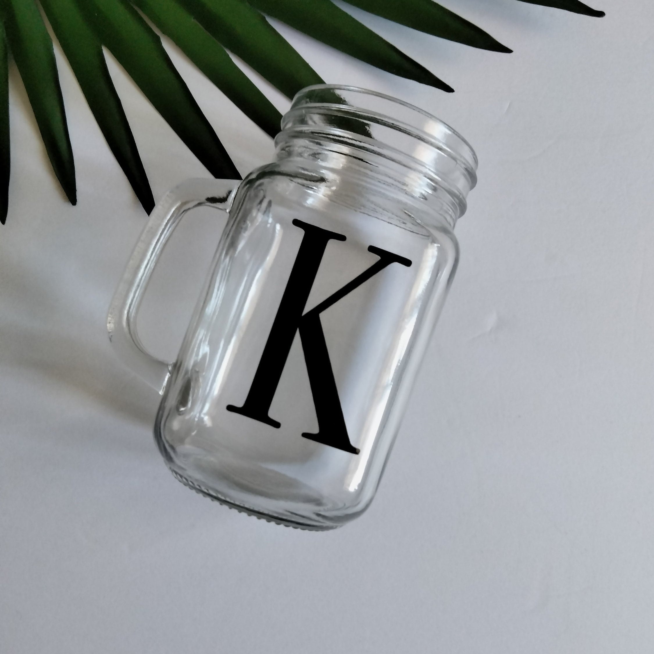 Lettering Jars Custom Letter Mason Jar Cup - Etsy