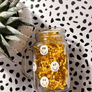 Smiley Face Mason Jar