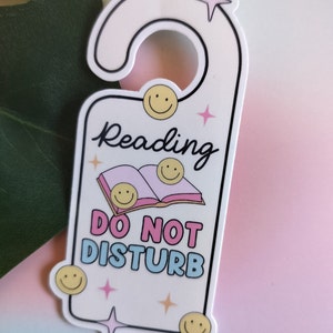 Reading Do not Disturb Sticker | Book Door Hanger Sticker
