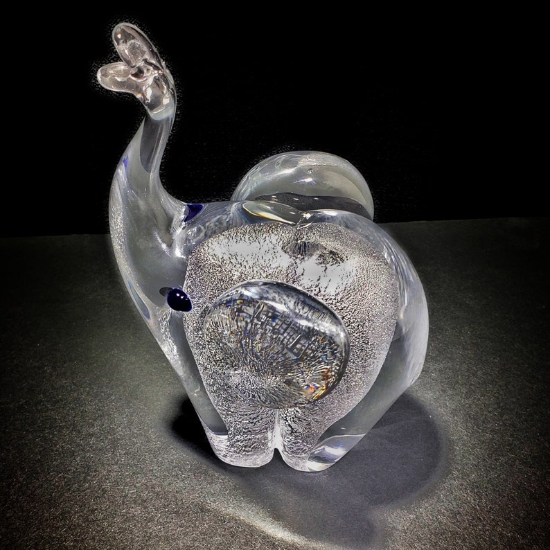 Art Glass Elephant Sculpture Etsy