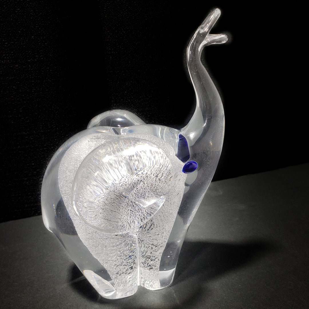 Blown Glass Elephant Sculpture - Elegant Artistic Masterpiece - Etsy