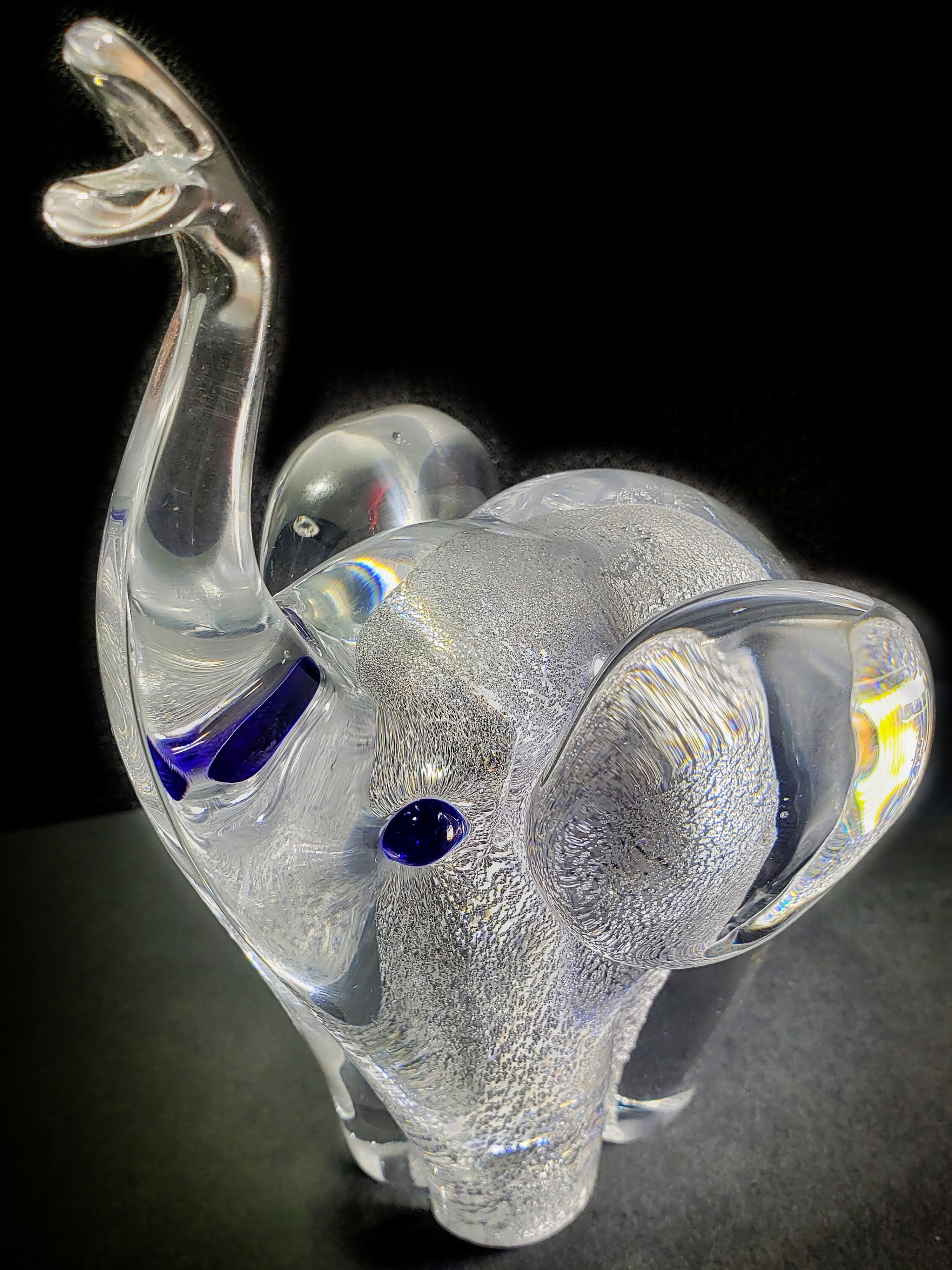Blown Glass Elephant Sculpture - Elegant Artistic Masterpiece - Etsy