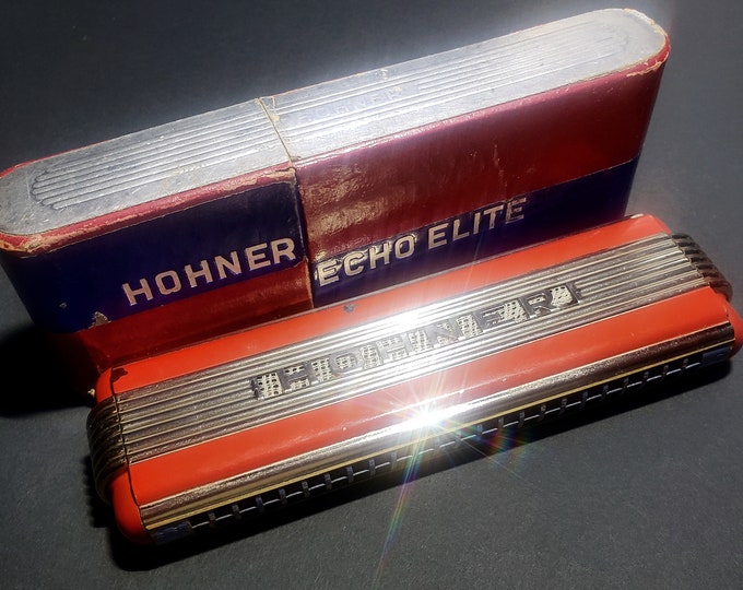 Vintage Rare Hohner ECHO ELITE Harmonica in Keys C & G Etsy
