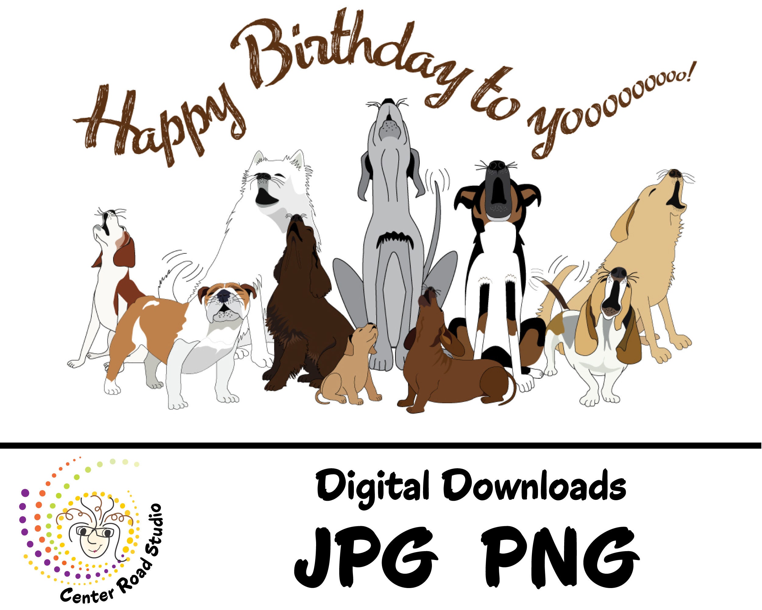 Singing Dogs Happy Birthday Card to Email or Print JPG and - Etsy UK Singing Dogs Happy Birthday Card to Email or Print JPG and - Etsy UK