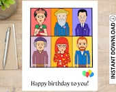 Artist birthday card, Cute birthday card, Gifts for artists, Artist gift, Art birthday gift, Birthday card, Art cards, Art Greeting card