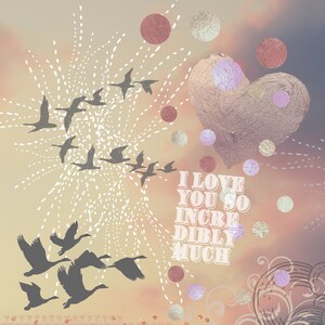 I Love You So Incredibly Much - Digital Collage Art - Premium Matte vertical poster