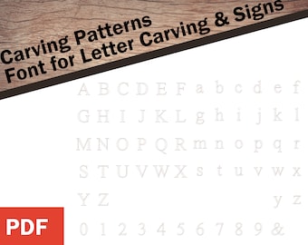 Detailed Letter Carving Font for Signs (63 characters)