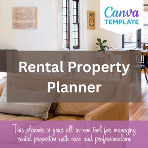 Rental Property Planner – Editable Canva Template  |  Instant PDF Download
