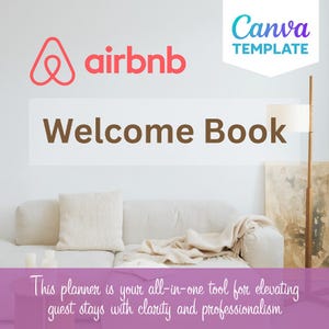 Editable Canva Airbnb Welcome Book – Vacation Rental Guide Template