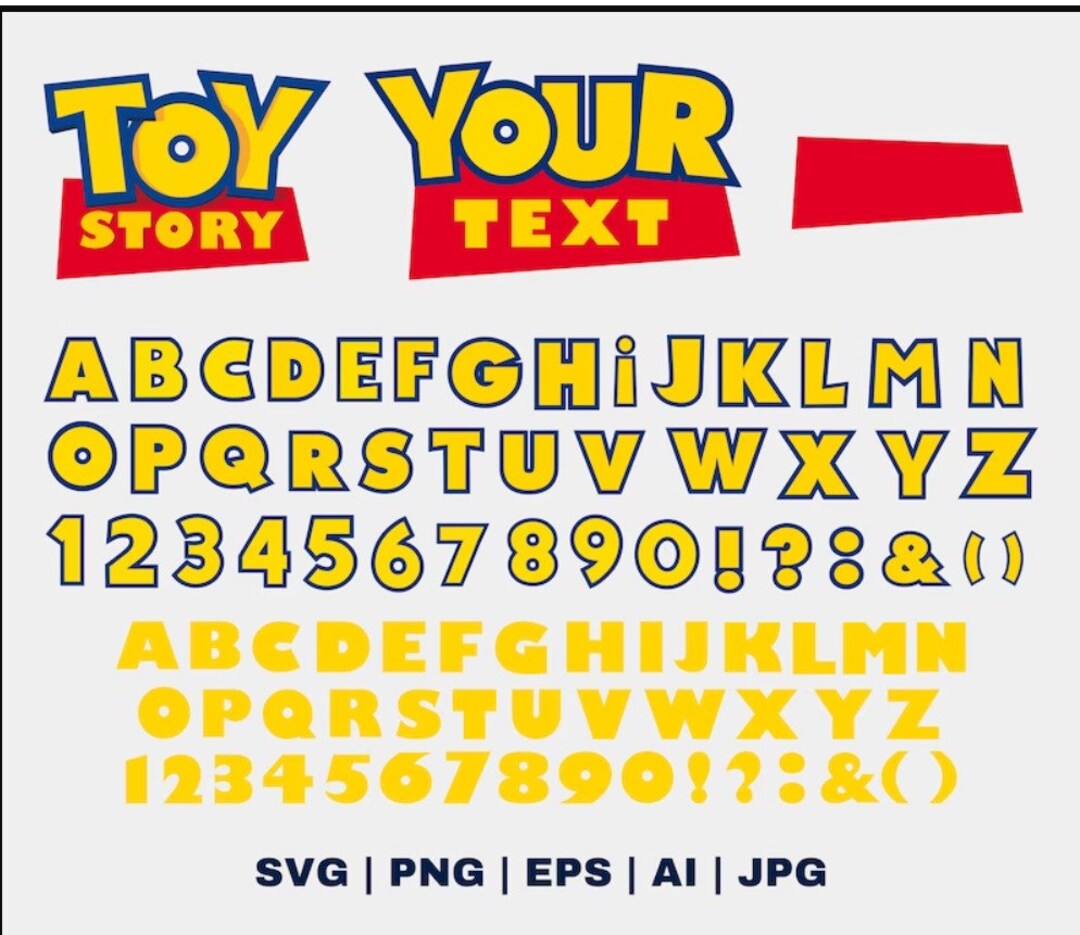 Toy Story Font SVG, Toy Story Alphabet SVG, Toy Story Letters Numbers