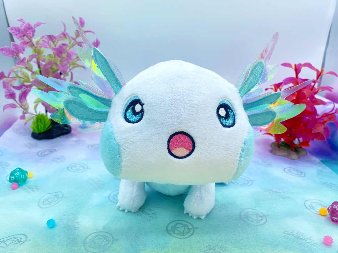White Axolotl Plush Etsy