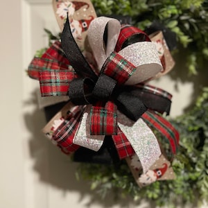 Bows for Wreaths, Bows for Wreaths for Christmas, Lantern Bow, Door Hanger Bow, Christmas Wreath Bow, Christmas Bow, Wreath Embellishments
