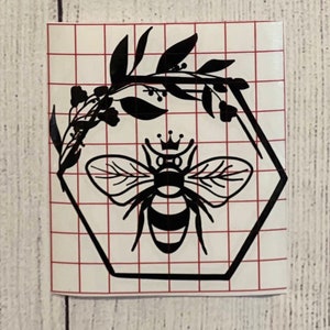Bee Decal, Bee Vinyl Decal, Bee Decal Vinyl, Bee Decal Car, Bee Decal For Windows, Wreath Bee Decal, Bee Wreath Vinyl Decal, Car Decals