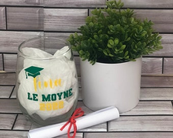 Copas de vino de graduación personalizadas
