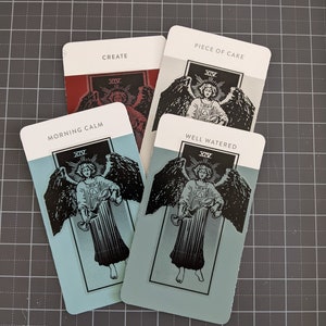 Carte de tarot personnalisée Tempérance - Fabriquée à partir d'un échantillon de couleur parfait pour les jeux de tarot Pie, objet trouvé éphémère