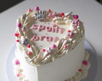 Pastel de corazón vegano