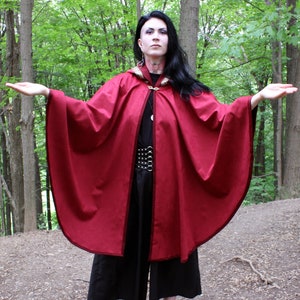 Short Red Oval Cloak