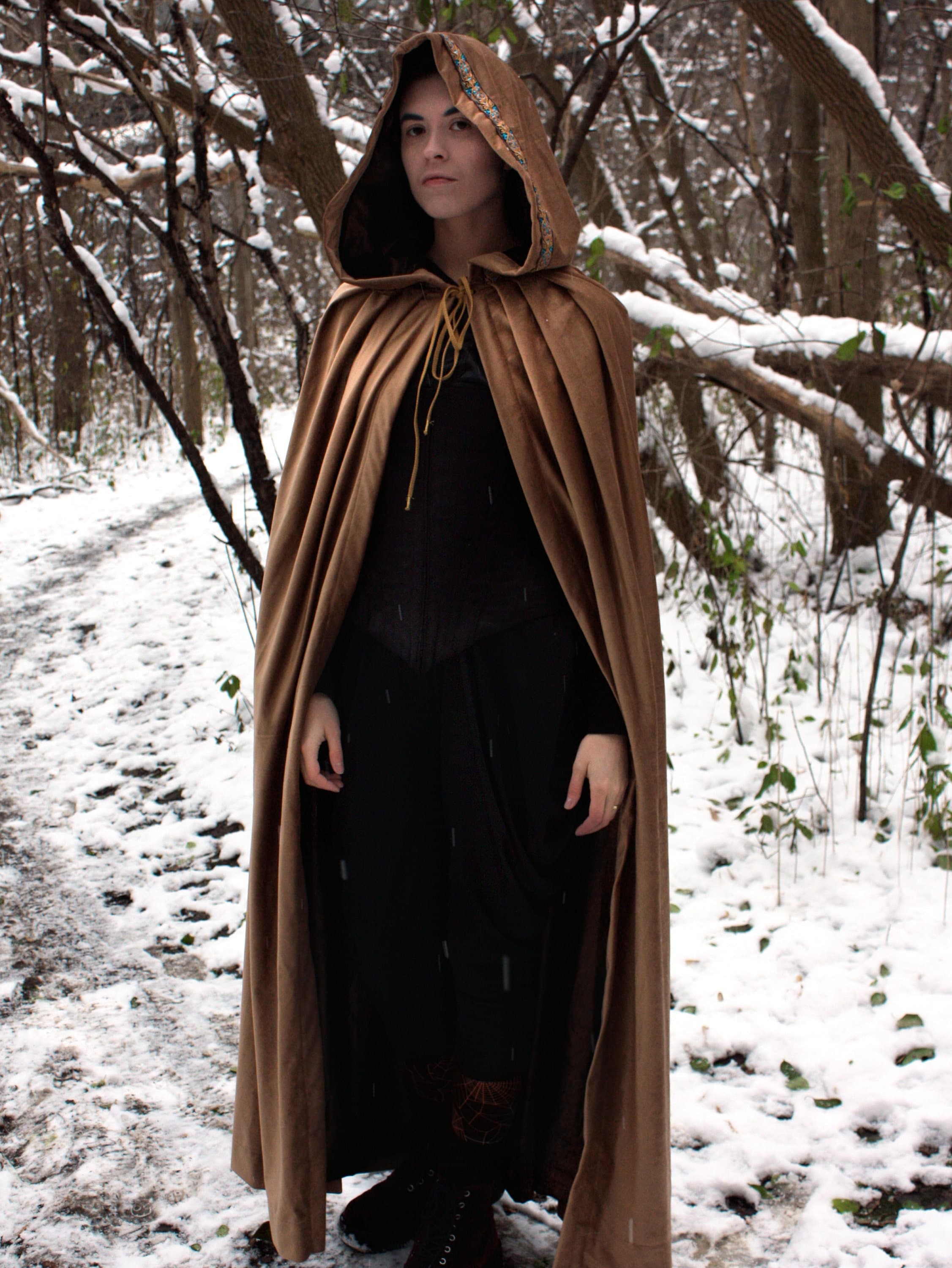 暖かいベージュのマント - 銅の裏地 - Etsy 日本