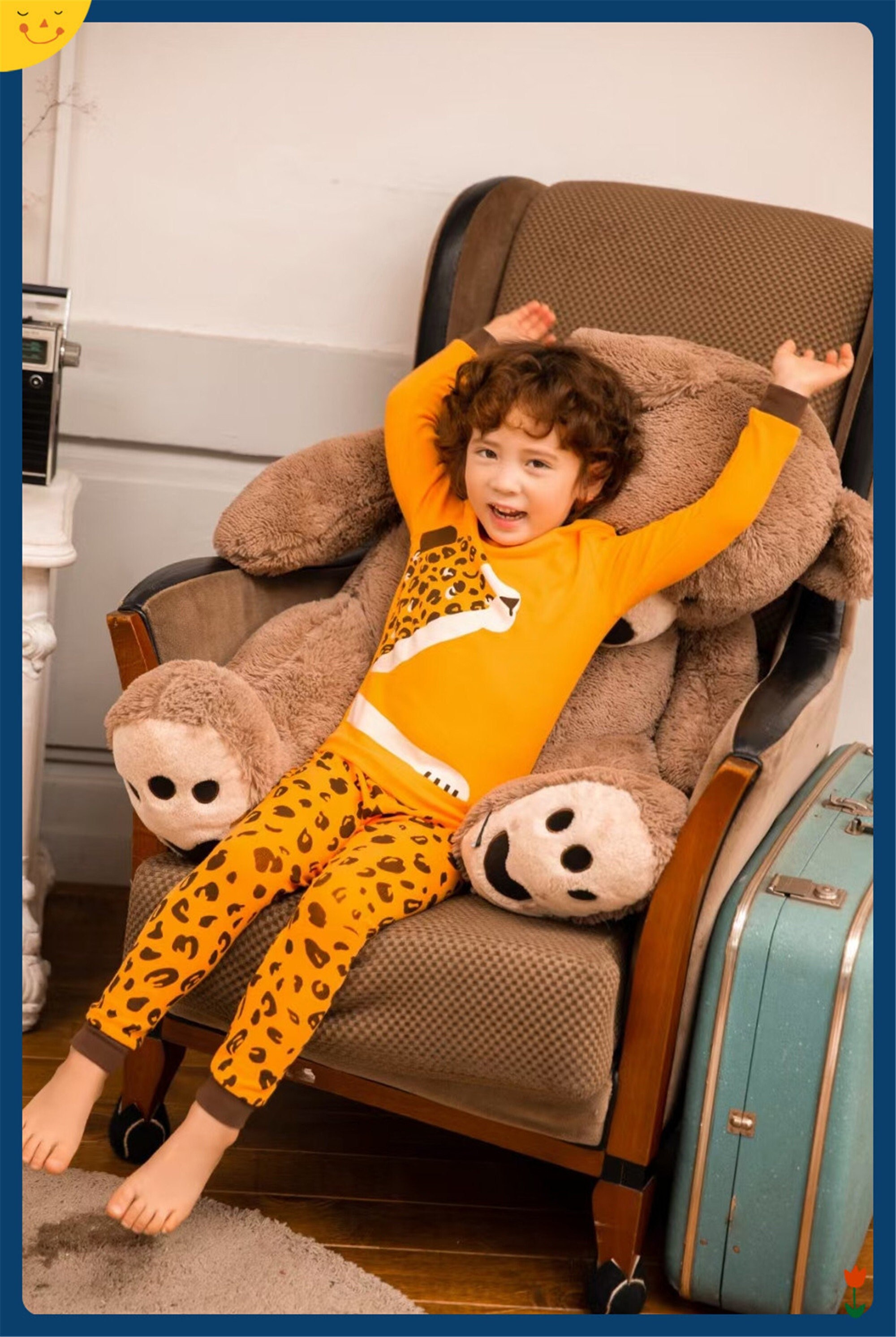 Soft Cotton Pajama Set for 110 Years Old Kid boy Leopard Etsy UK