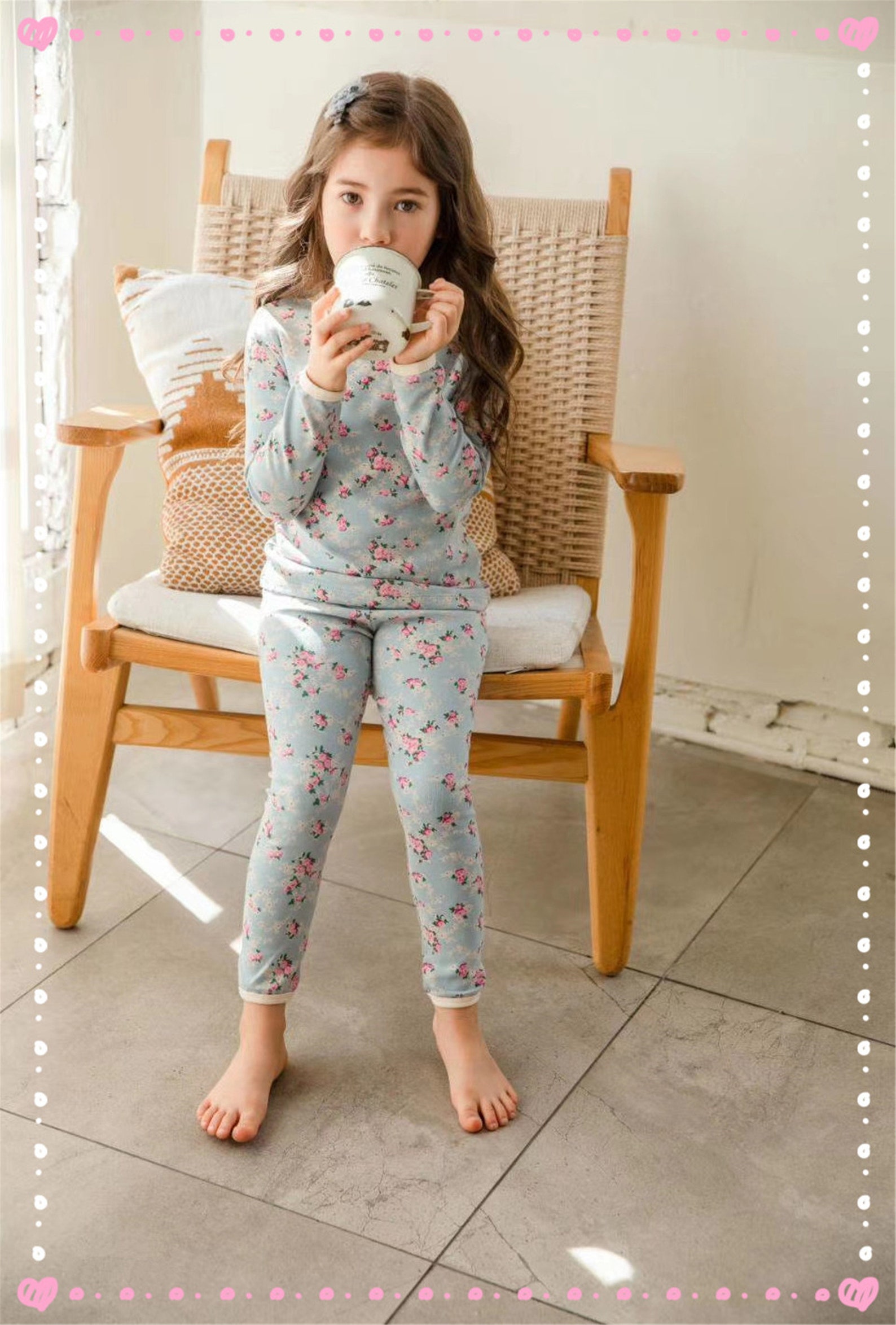 Girl Floral Pajamas Set cotton Pajama Set for 110 Year Old Etsy