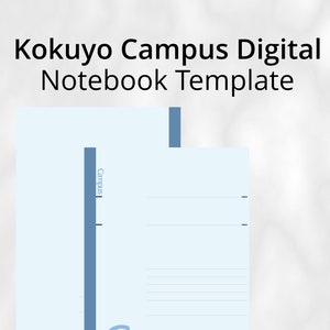 Kokuyo Campus Digital Notebook Style Template imagem 1