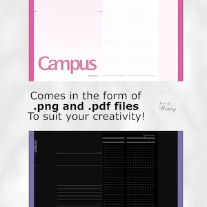 Kokuyo Campus Digital Notebook Style Template imagem 8