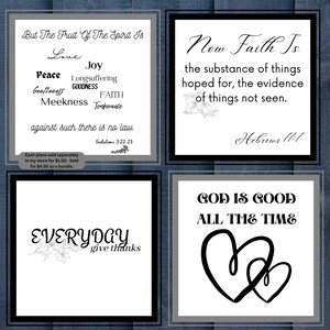 Christian Wall Art Room Decor Bible Scriptures Bundle Digital Download