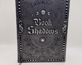 EMBOSSED JOURNAL GRIMOIRE | Notebook, Blank pages, Scripting, Book of Shadows, Stationary, Writing, Scripting, Drawing, Sketch, gothic, 3D