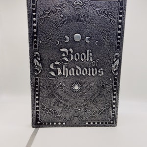 EMBOSSED JOURNAL GRIMOIRE | Notebook, Blank pages, Scripting, Book of Shadows, Stationary, Writing, Scripting, Drawing, Sketch, gothic, 3D
