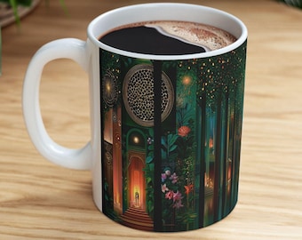 Gustav Klimt Painting Ceramic Mug | Art-Style Reproduction Coffee Cup