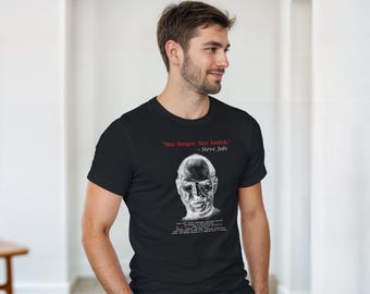 Camiseta de Steve Jobs "Mantente hambriento, mantente insensato" / Camiseta de algodón inspiradora