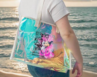 Bolso de playa holográfico / Bolso de playa iridiscente para el verano