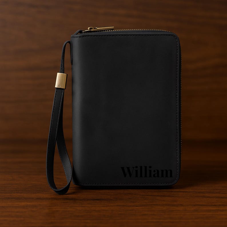 Personalized Full Grain Leather Passport Holder: Travel Wallet image 7